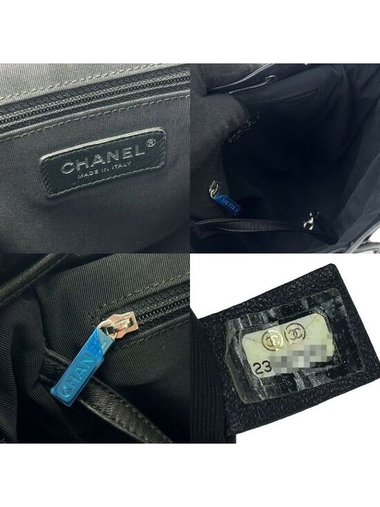 Chanel Backpack Quilted Lambskin Leather 23 rd Black Multicolor main image 10